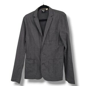 BDG Urban Outfitters Mens Striped‎ Blazer Jacket Gray Small Cotton